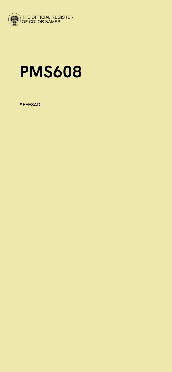 #EFE8AD - PMS608 color image
