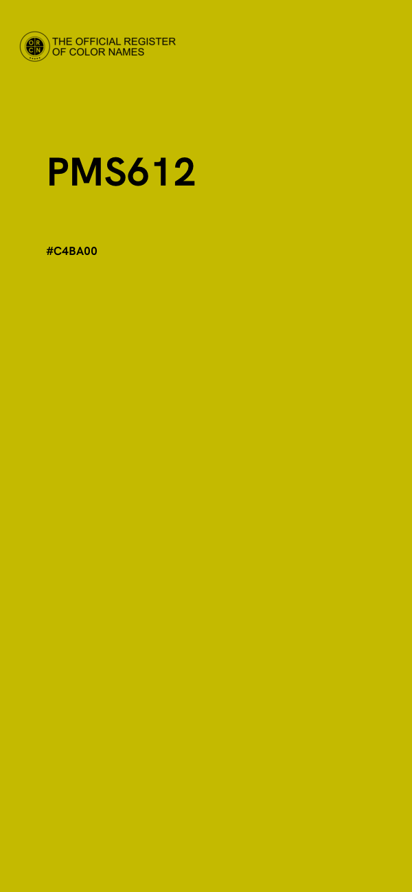 #C4BA00 - PMS612 color image