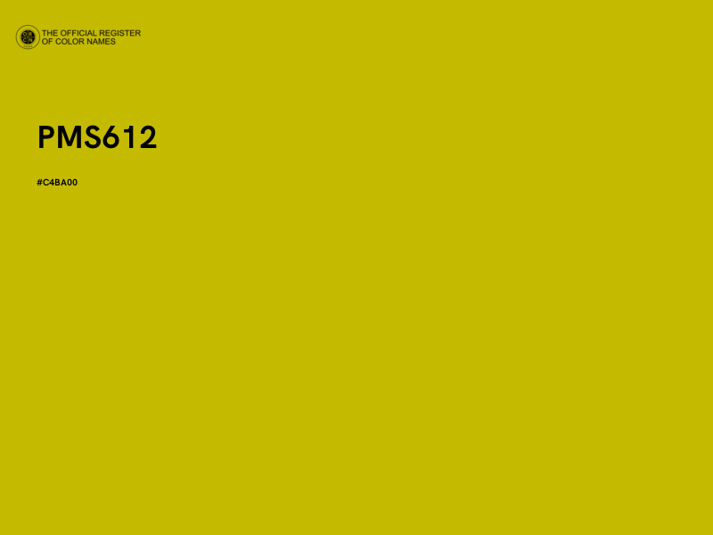 #C4BA00 - PMS612 color image