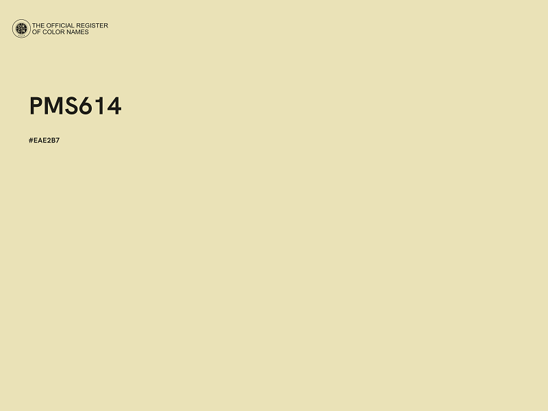 #EAE2B7 - PMS614 color image