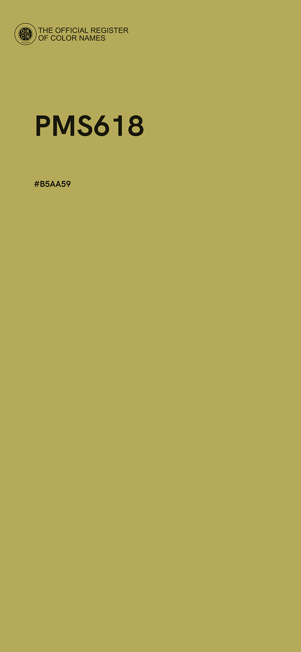#B5AA59 - PMS618 color image