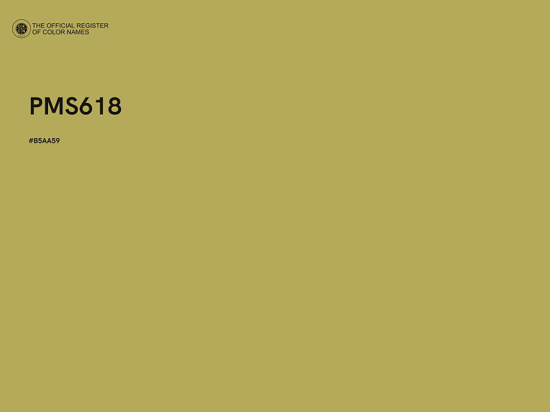 #B5AA59 - PMS618 color image