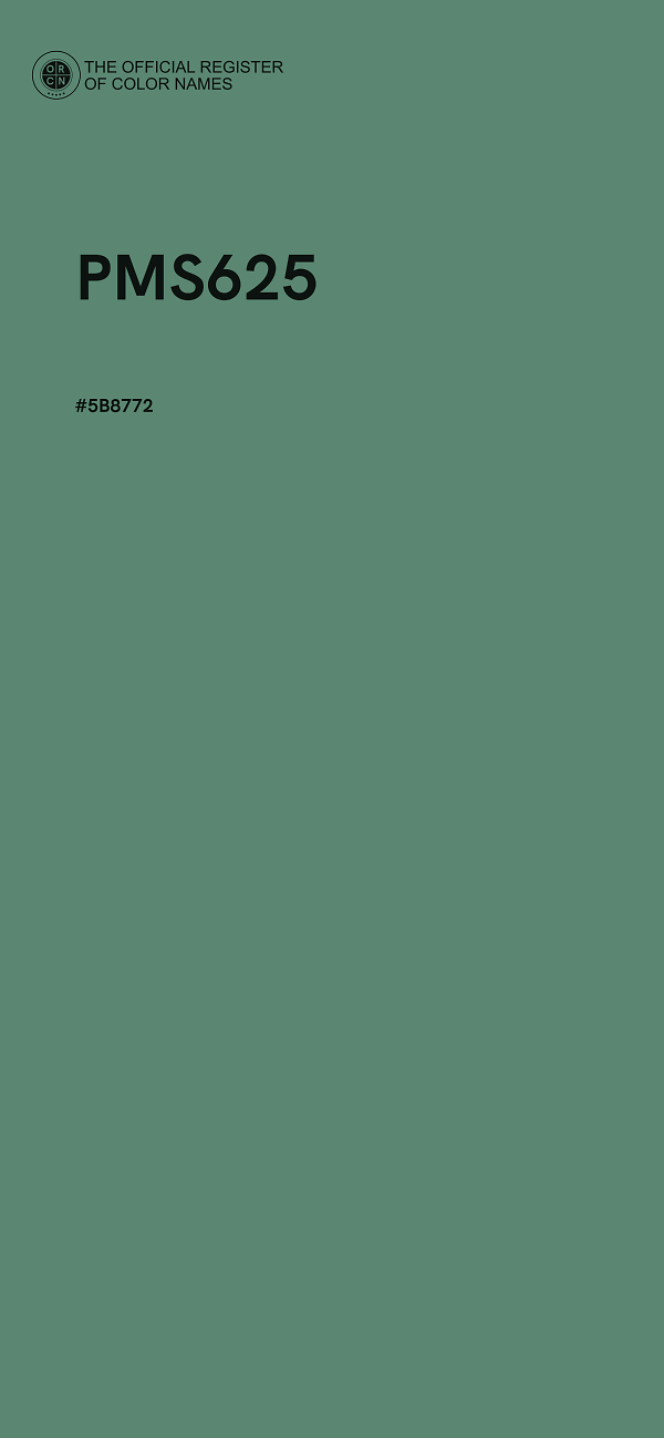 #5B8772 - PMS625 color image