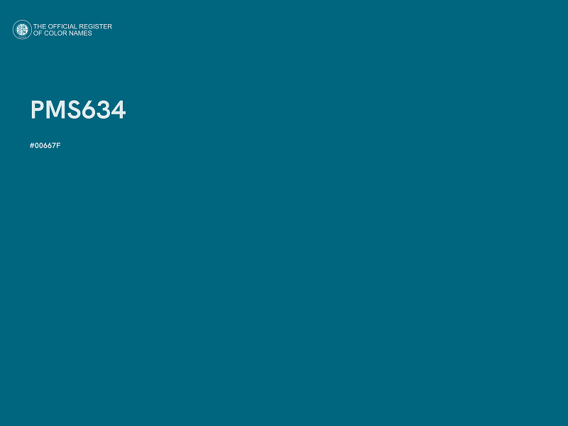 #00667F - PMS634 color image