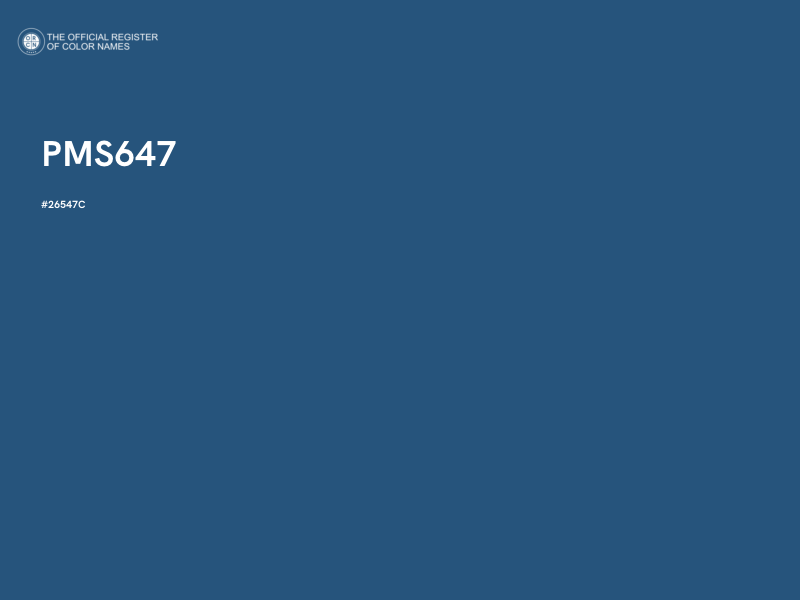 #26547C - PMS647 color image