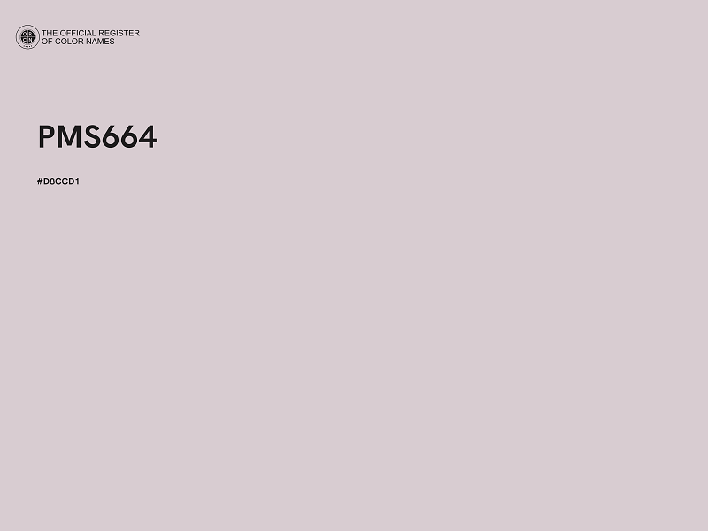 #D8CCD1 - PMS664 color image