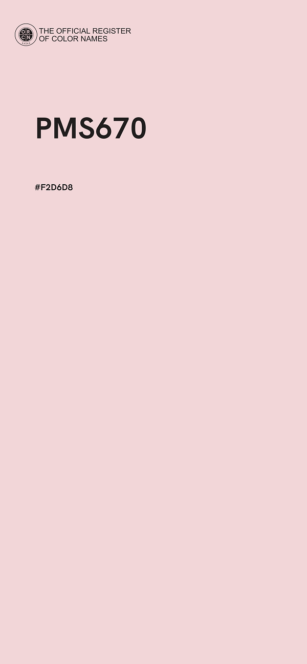 #F2D6D8 - PMS670 color image
