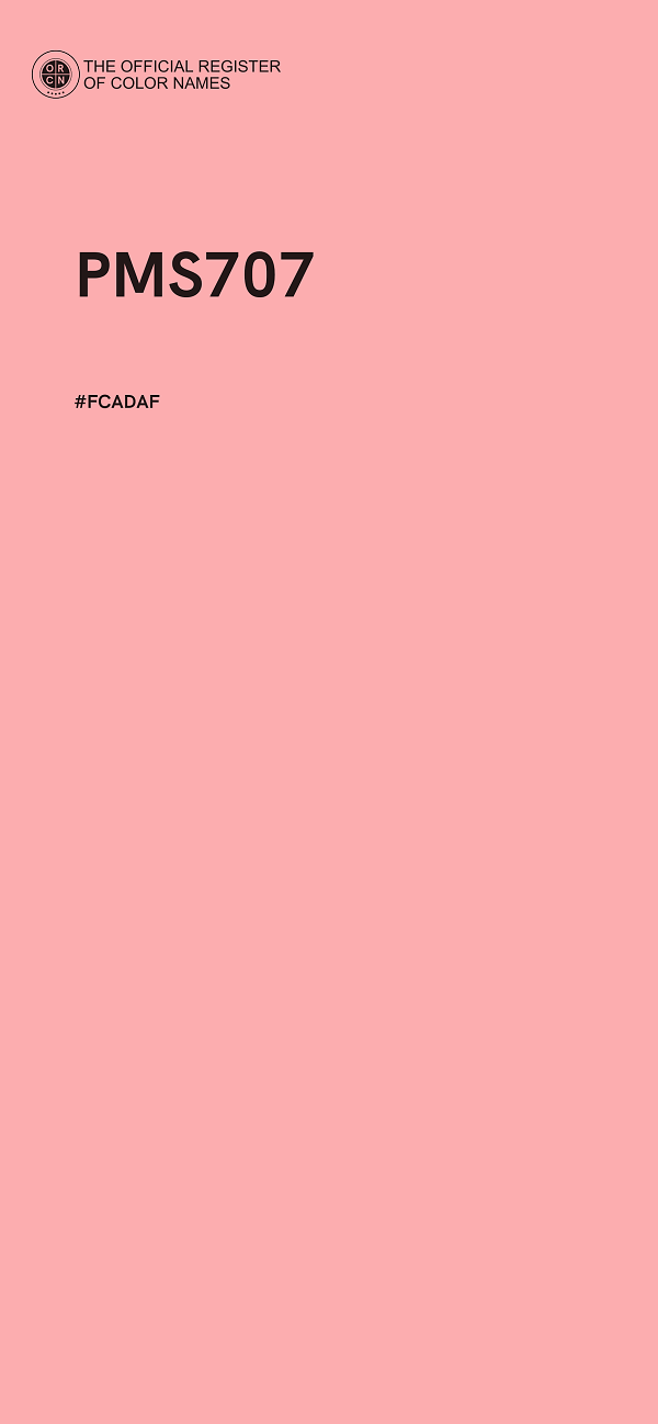 #FCADAF - PMS707 color image