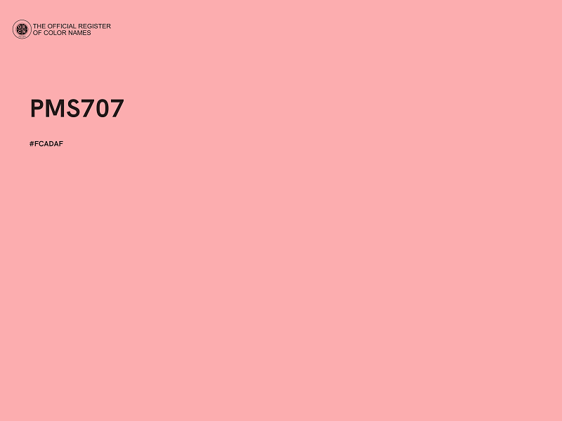 #FCADAF - PMS707 color image