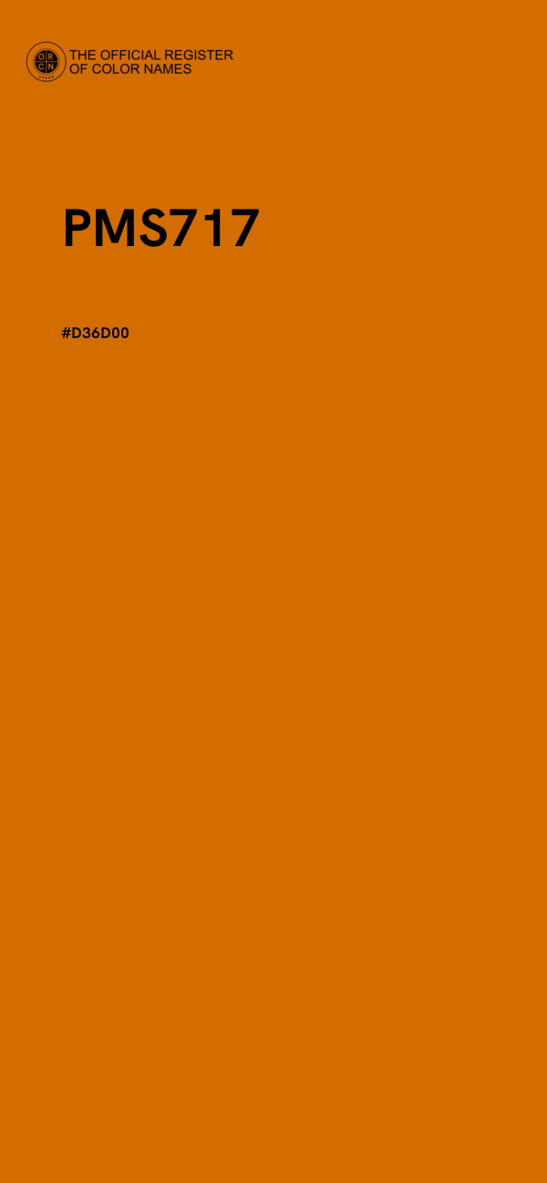 #D36D00 - PMS717 color image