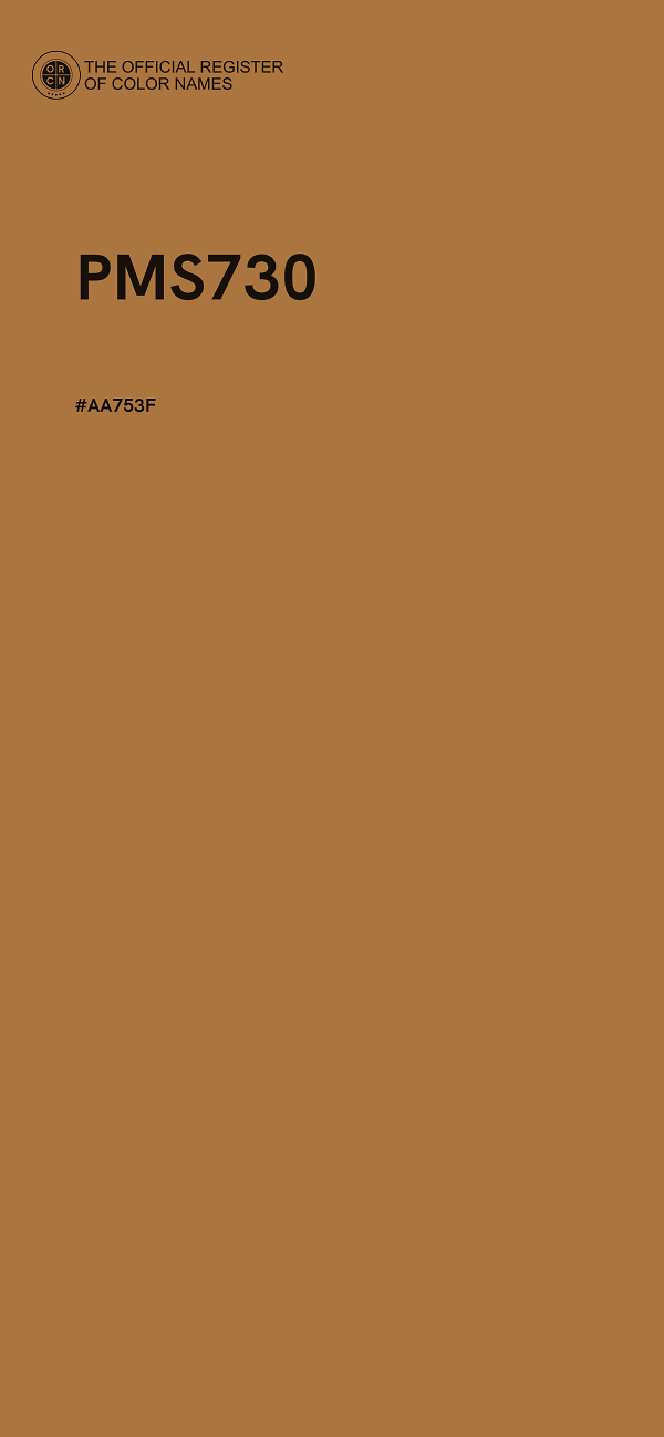 #AA753F - PMS730 color image