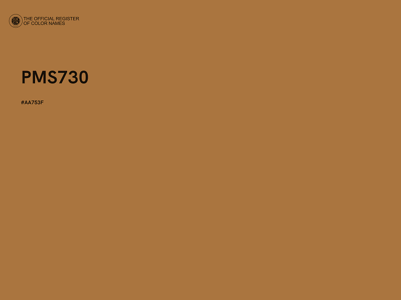 #AA753F - PMS730 color image