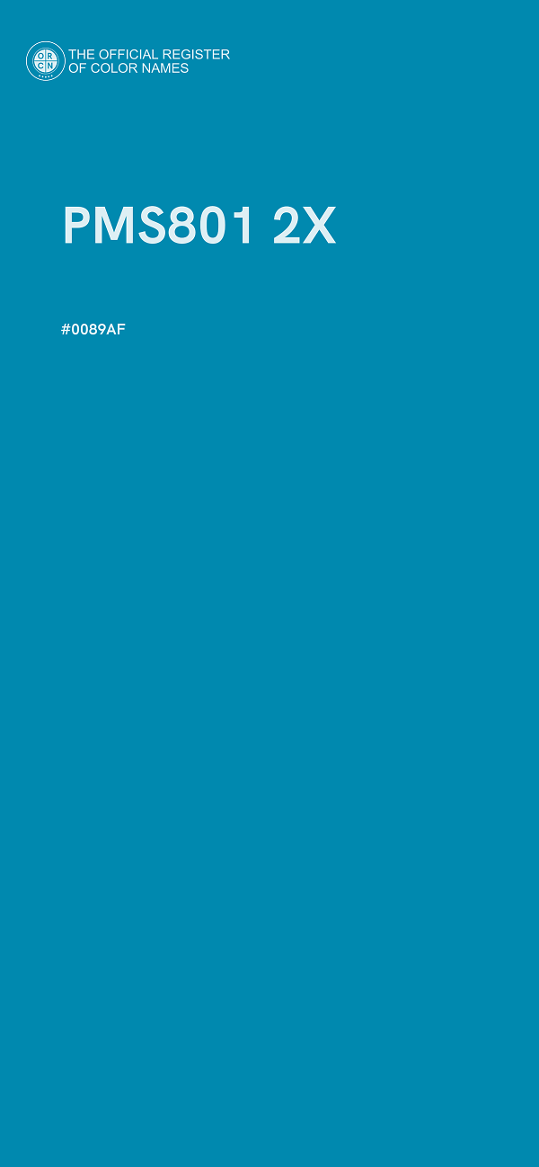 #0089AF - PMS801 2X color image