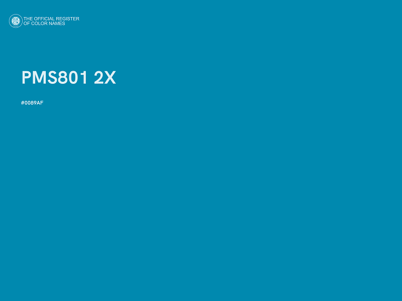 #0089AF - PMS801 2X color image