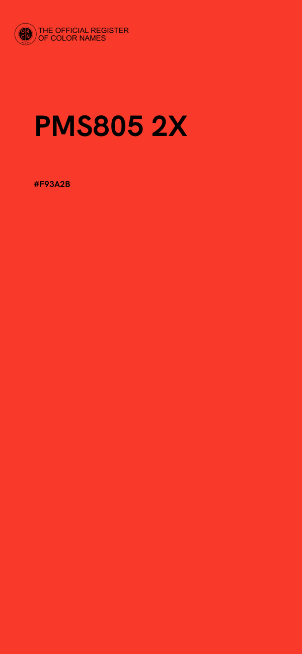 #F93A2B - PMS805 2X color image