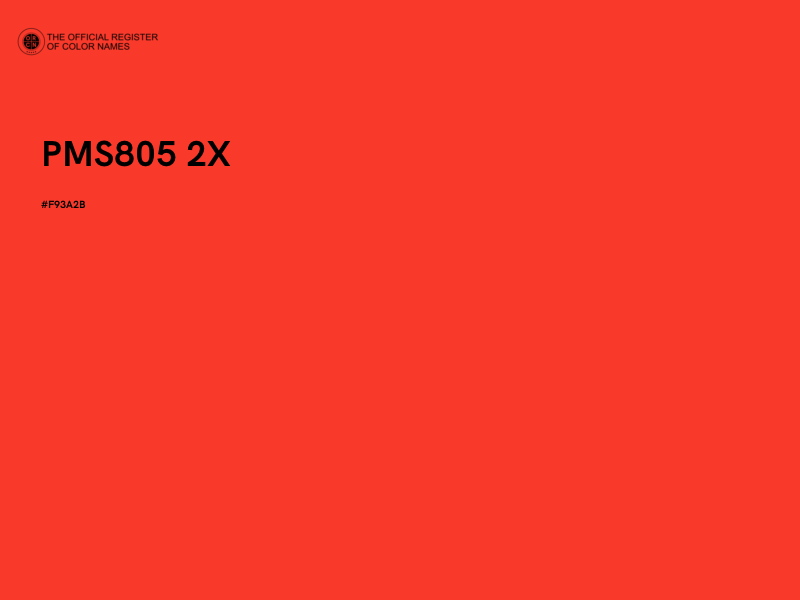 #F93A2B - PMS805 2X color image