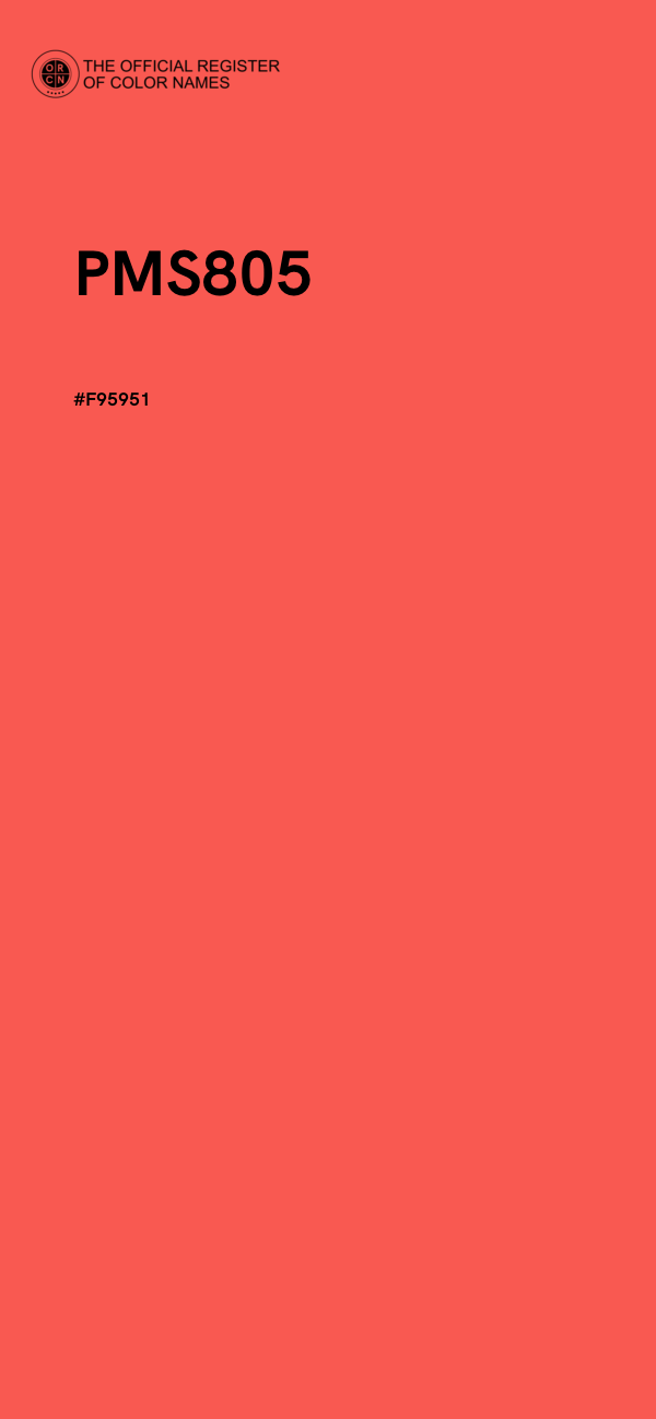 #F95951 - PMS805 color image