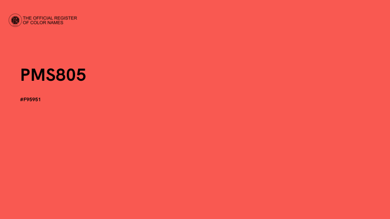 #F95951 - PMS805 color image