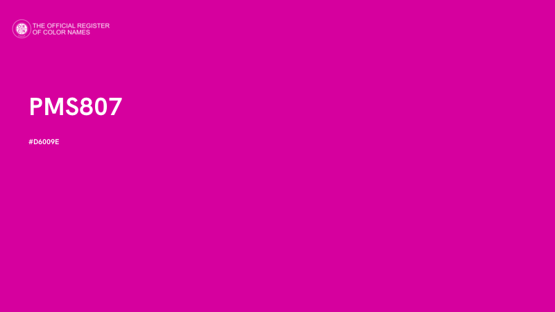 #D6009E - PMS807 color image
