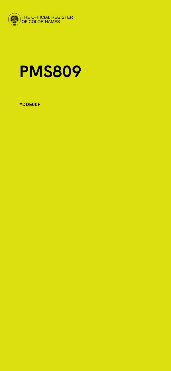 #DDE00F - PMS809 color image