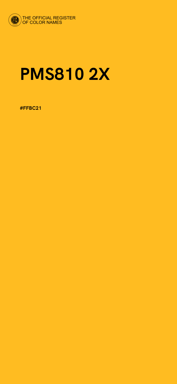 #FFBC21 - PMS810 2X color image