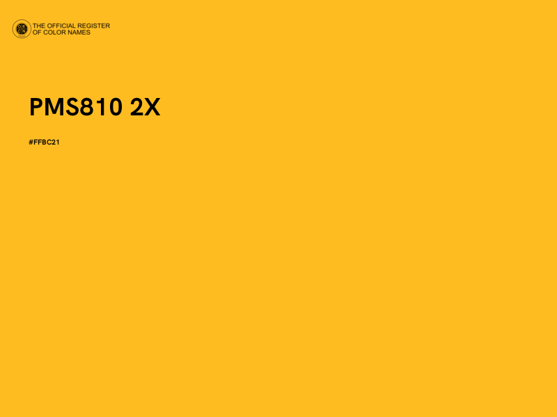 #FFBC21 - PMS810 2X color image