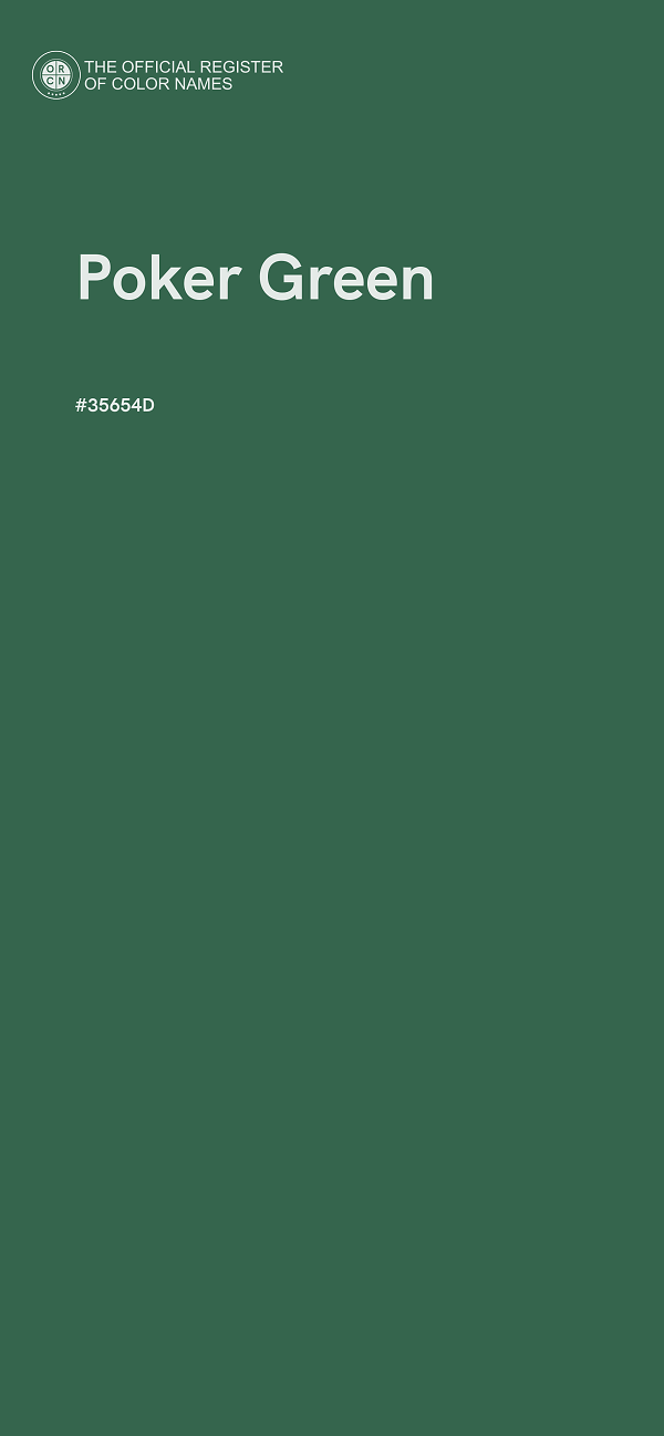 #35654D - Poker Green color image