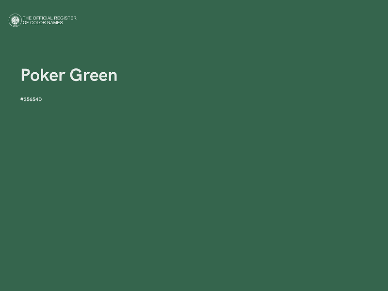 #35654D - Poker Green color image
