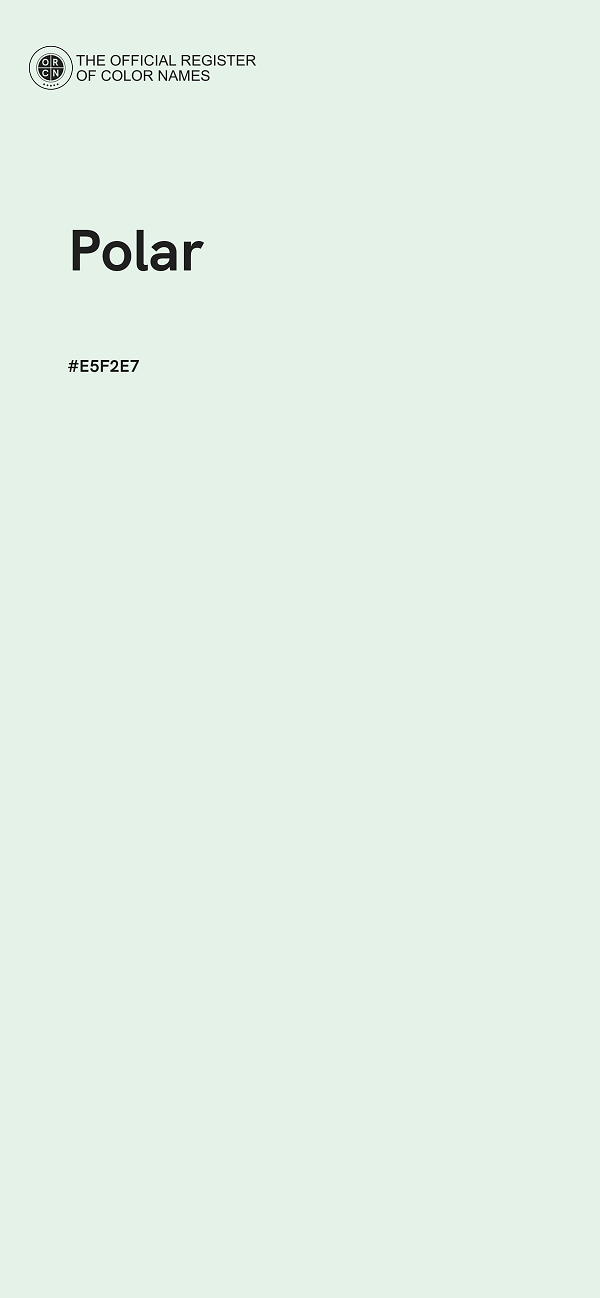 #E5F2E7 - Polar color image