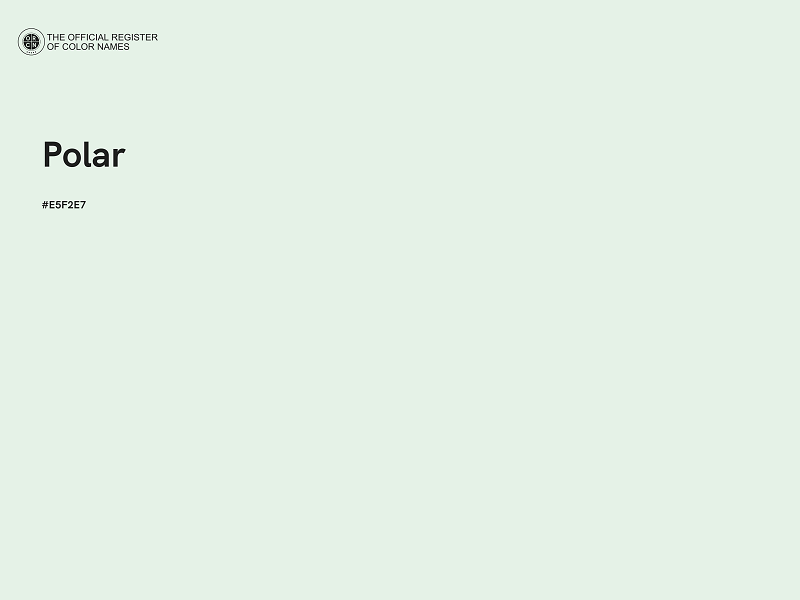 #E5F2E7 - Polar color image
