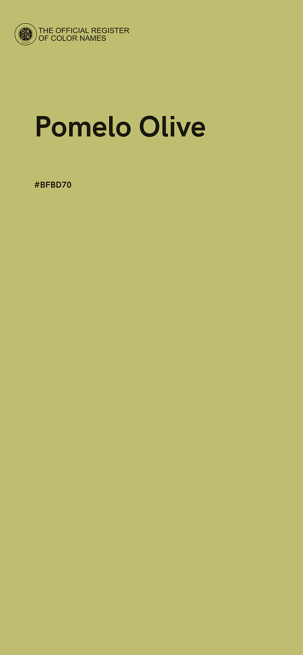 #BFBD70 - Pomelo Olive color image
