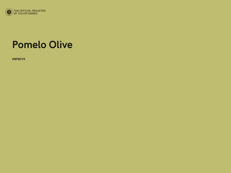 #BFBD70 - Pomelo Olive color image