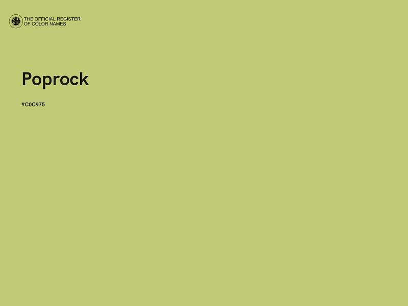 #C0C975 - Poprock color image