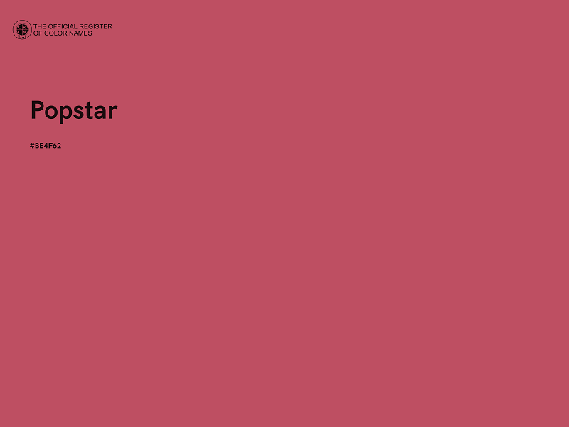 #BE4F62 - Popstar color image