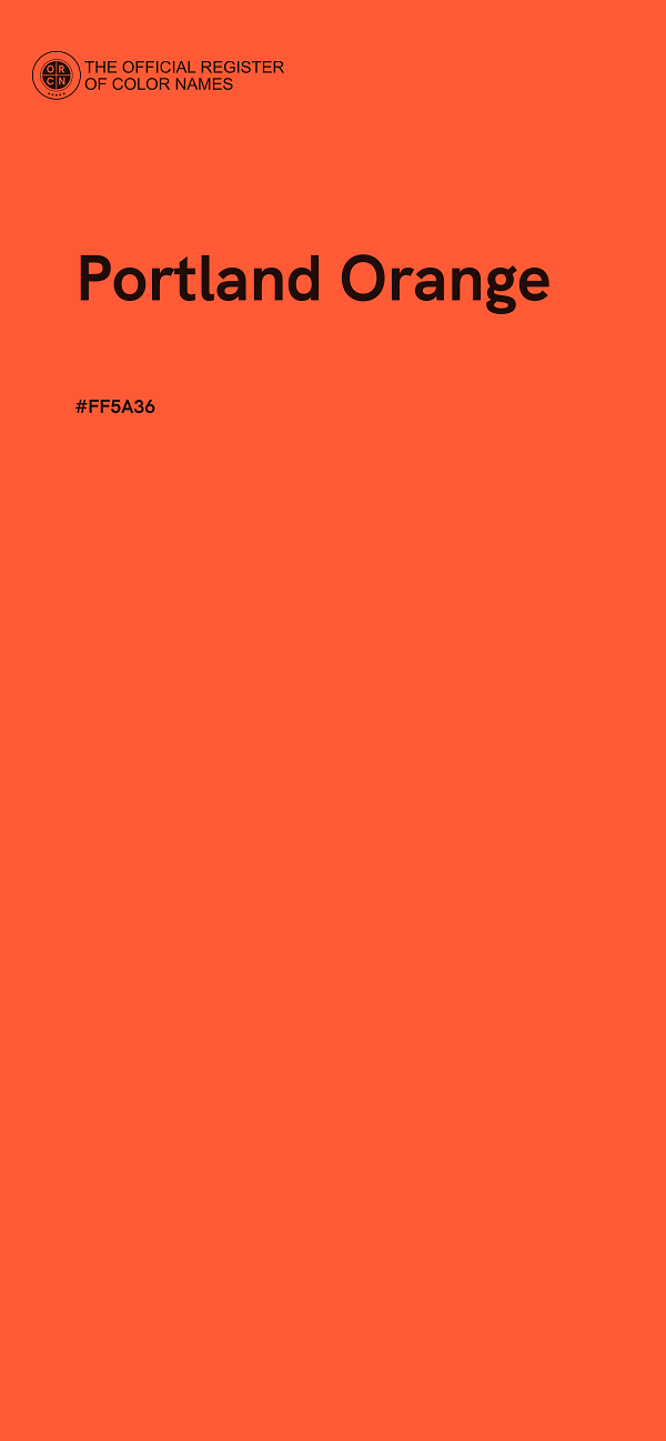 #FF5A36 - Portland Orange color image
