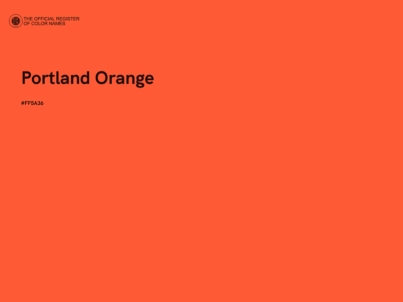#FF5A36 - Portland Orange color image