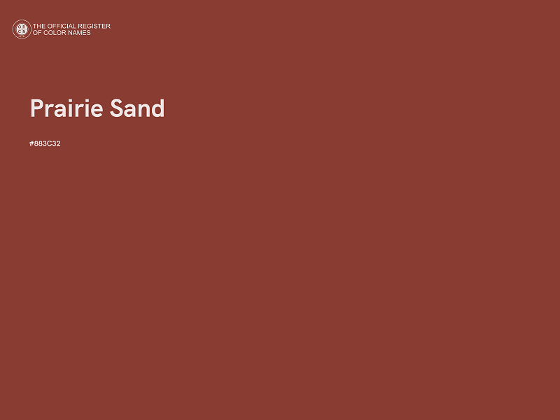 #883C32 - Prairie Sand color image