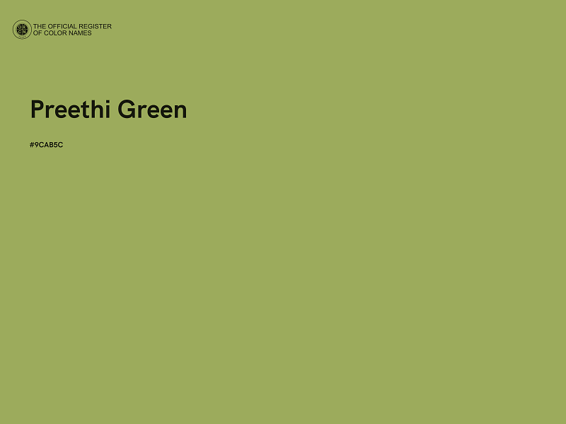 #9CAB5C - Preethi Green color image
