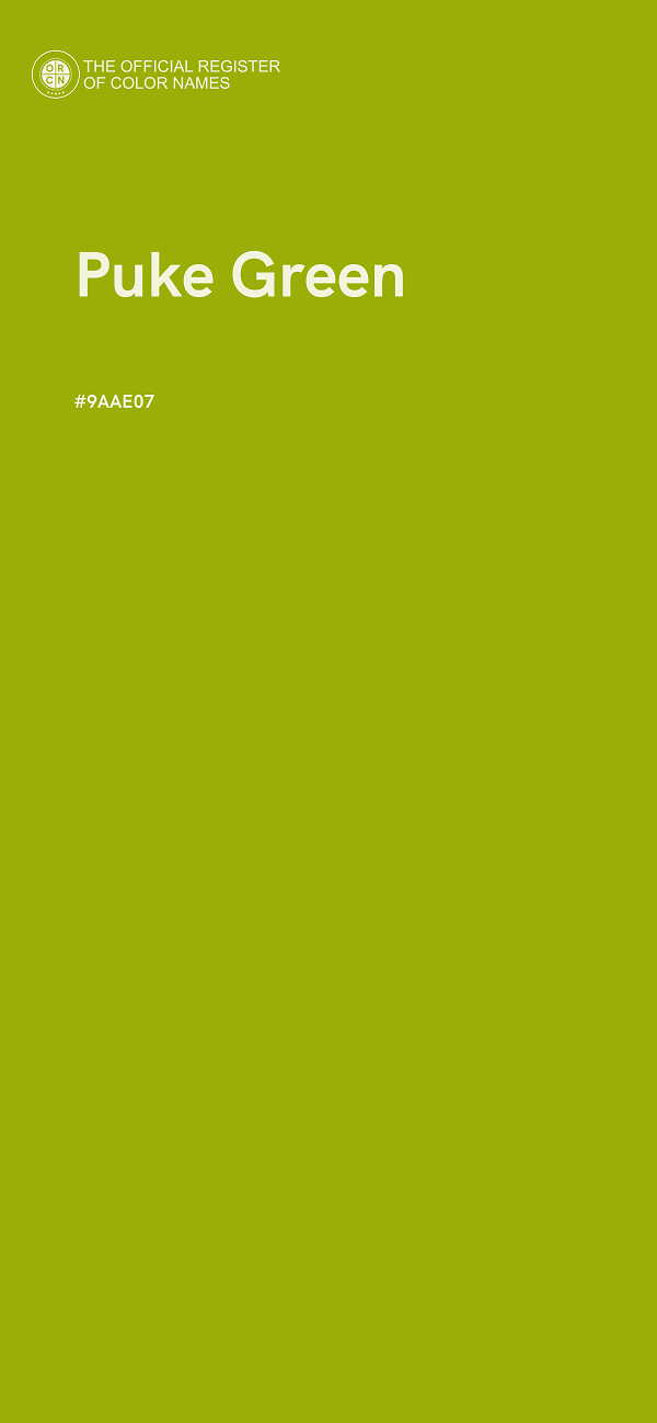 #9AAE07 - Puke Green color image