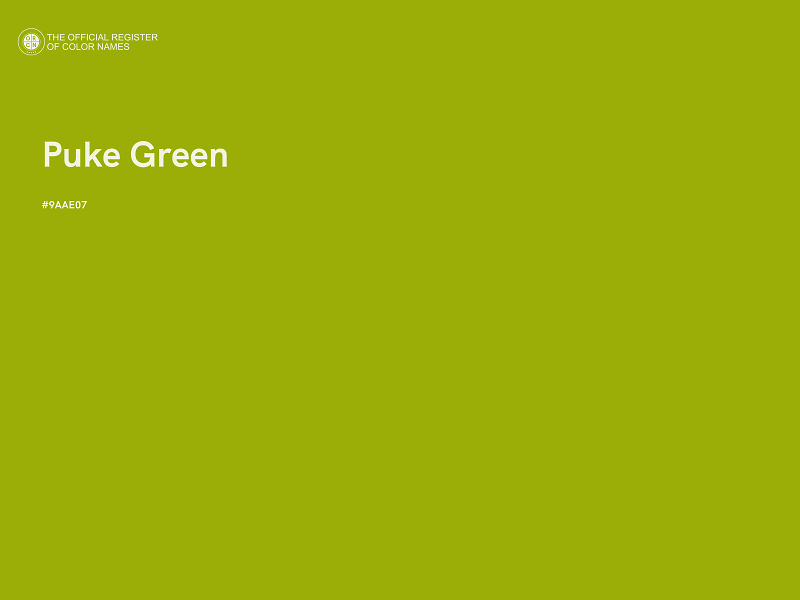 #9AAE07 - Puke Green color image
