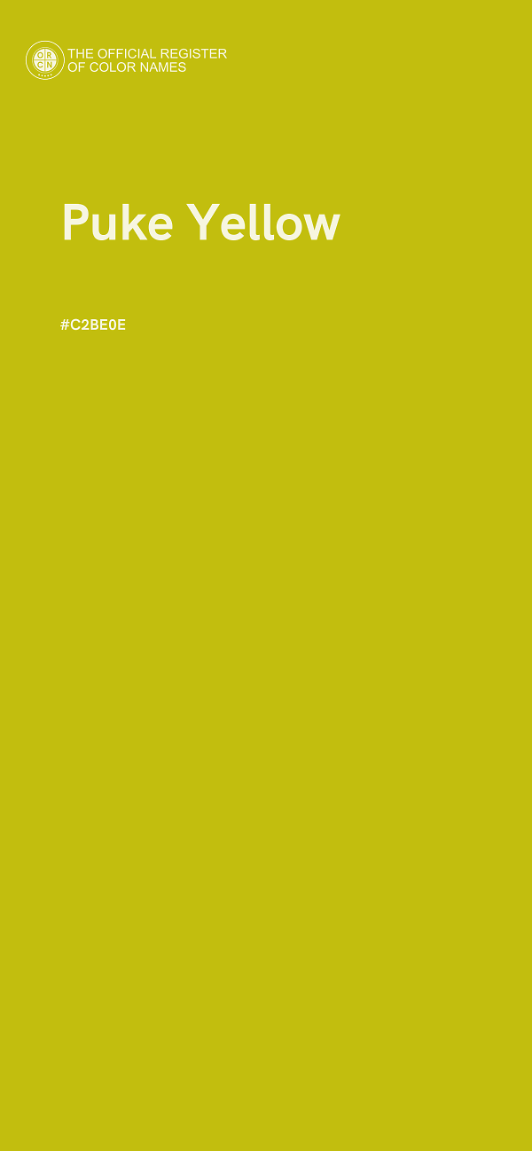 #C2BE0E - Puke Yellow color image