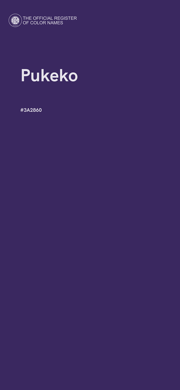 #3A2860 - Pukeko color image