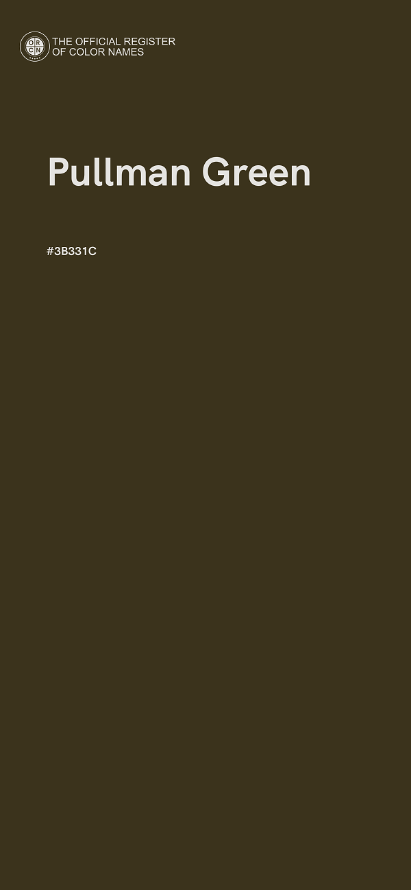 #3B331C - Pullman Green color image
