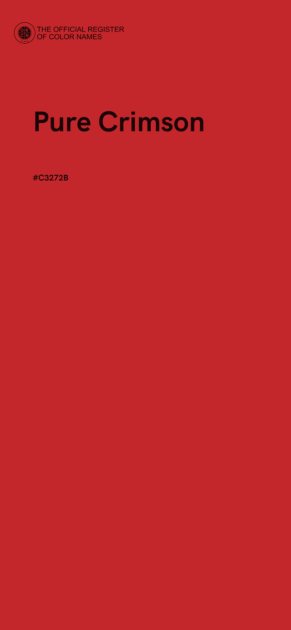 #C3272B - Pure Crimson color image