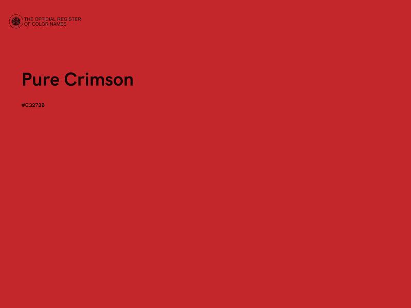 #C3272B - Pure Crimson color image