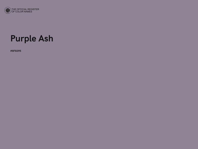 #8F8395 - Purple Ash color image