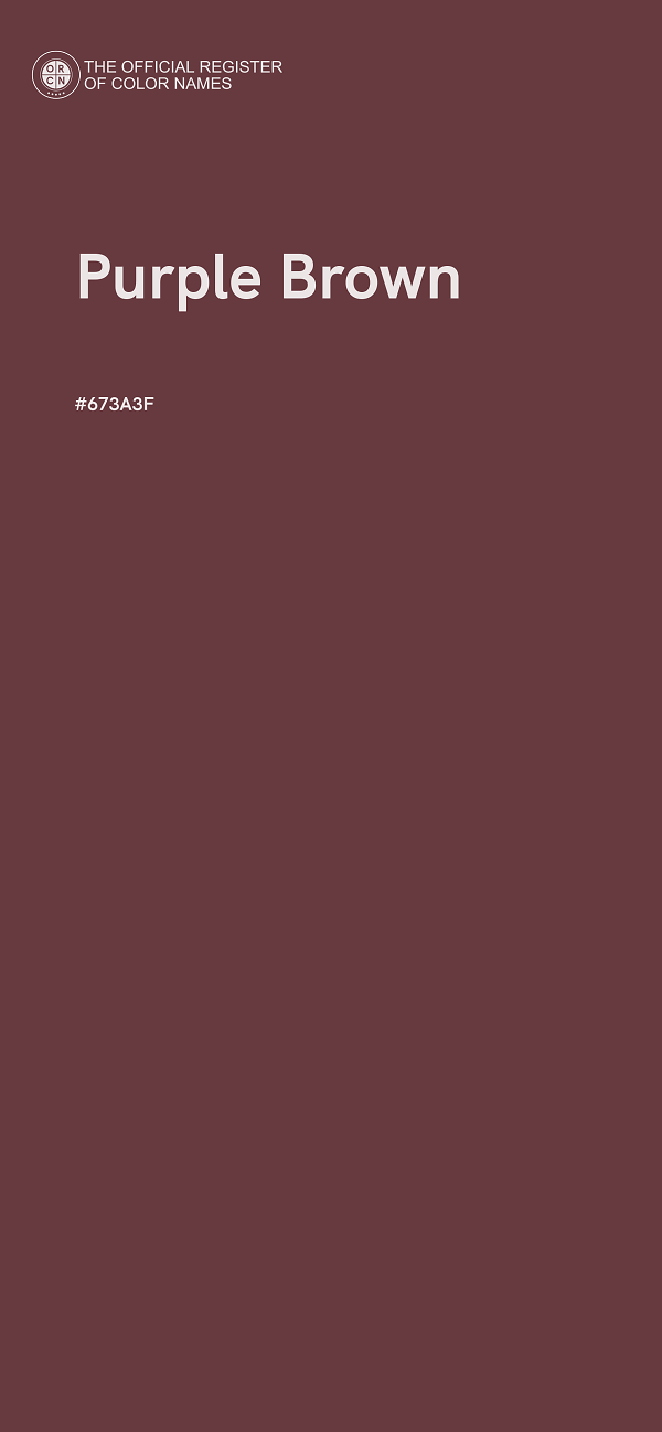 #673A3F - Purple Brown color image