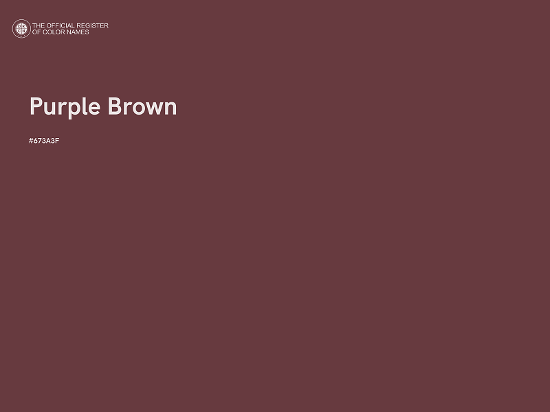 #673A3F - Purple Brown color image