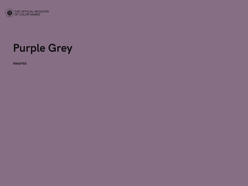 #866F85 - Purple Grey color image