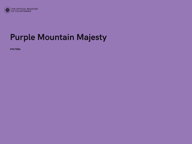 #9678B6 - Purple Mountain Majesty color image